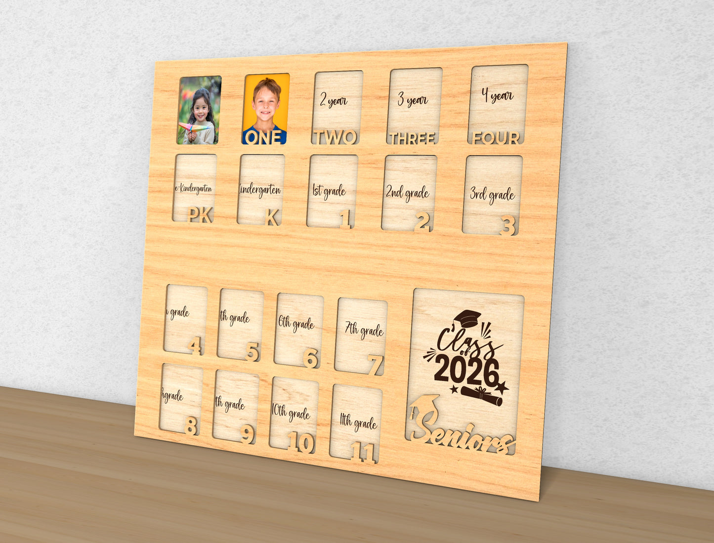 School Years Photo Frame SVG for LightBurn and Glowforge