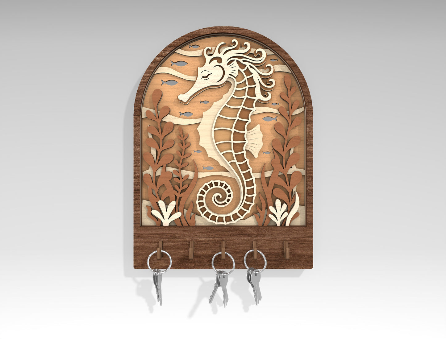 Coastal Key Holder SVG Bundle Laser Cut File for Glowforge Users