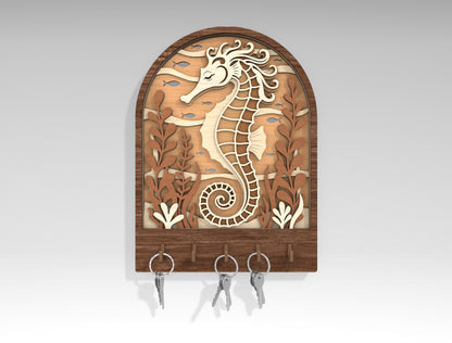 Coastal Key Holder SVG Bundle Laser Cut File for Glowforge Users