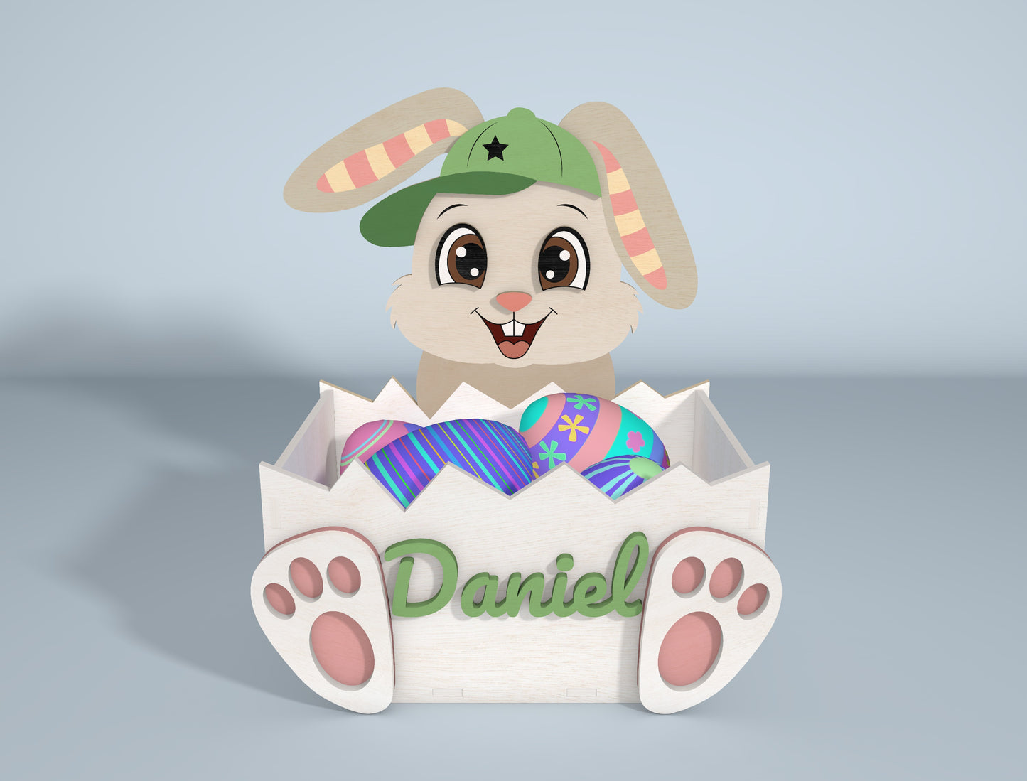 Personalized Easter Tabletop Decor SVG Laser Cut for Glowforge and xTool