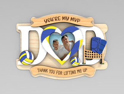 Sports Father's Day Fridge Magnet Photo Frame SVG Bundle for Glowforge and xTool