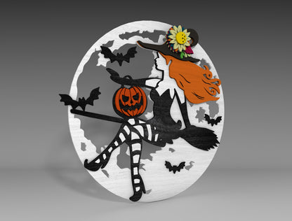 Halloween Witch Shelf Sitter SVG Bundle Standing Decor for Glowforge LightBurn xTool 4 Designs