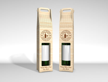 Wine Bottle Gift Box SVG Laser Cut File for Glowforge and LightBurn