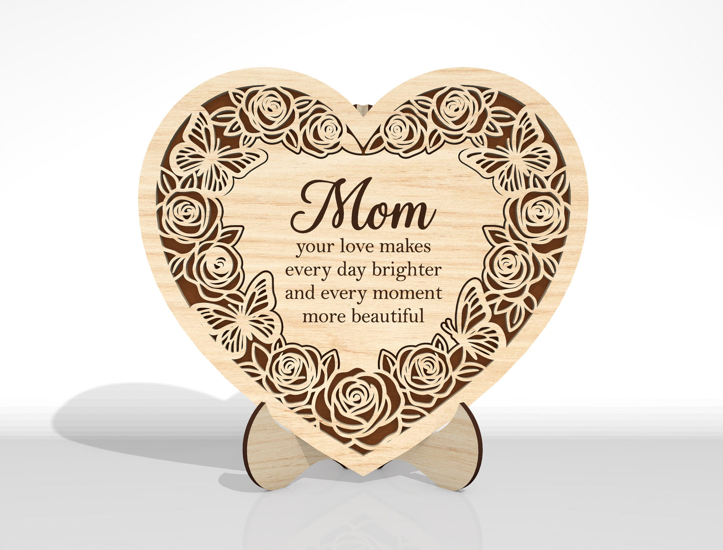 Floral Heart Engraved Sign SVG Bundle Vintage for LightBurn