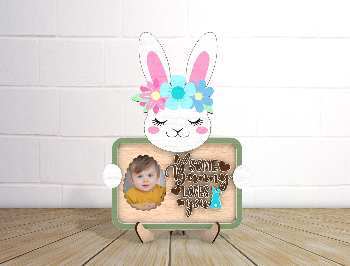 Easter Bunny Photo Frame SVG Bundle Cute Bunny 5 Designs for LightBurn
