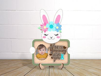 Easter Bunny Photo Frame SVG Bundle Cute Bunny 5 Designs for LightBurn