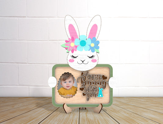 Easter Bunny Photo Frame SVG Bundle Cute Bunny 5 Designs for LightBurn