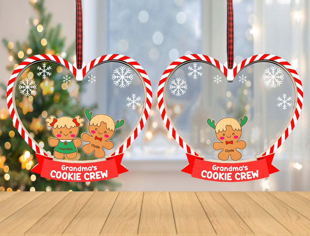 Personalized Grandma Cookie Crew Christmas Ornament SVG