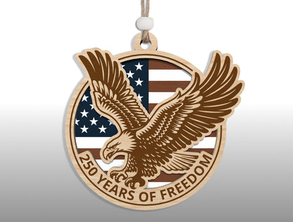 USA 250th Anniversary Ornament SVG Bundle for Glowforge
