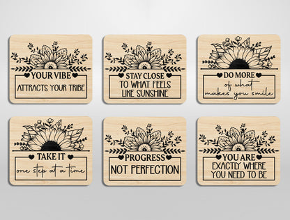Motivational Fridge Magnet SVG Bundle for xTool and Glowforge