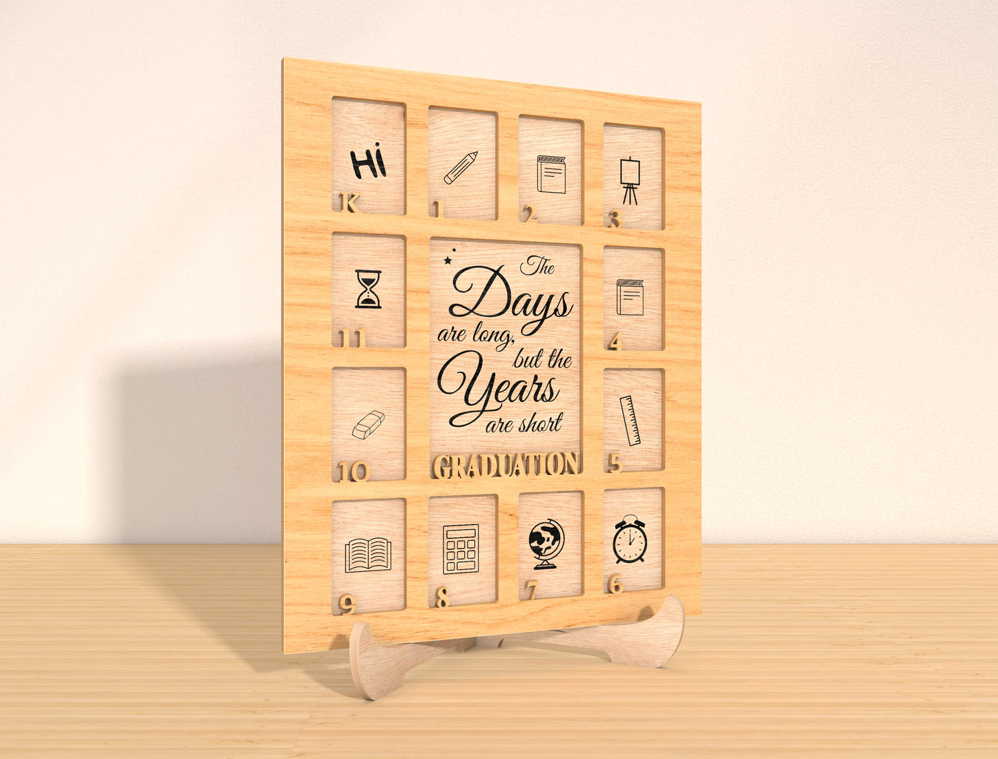 Graduation School Years Photo Frame SVG Laser Cut File for xTool and Glowforge