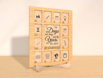 Graduation School Years Photo Frame SVG Laser Cut File for xTool and Glowforge