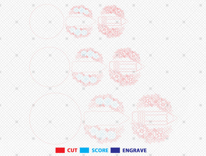Personalized 3D Floral Classroom Door Sign SVG for Glowforge and xTool