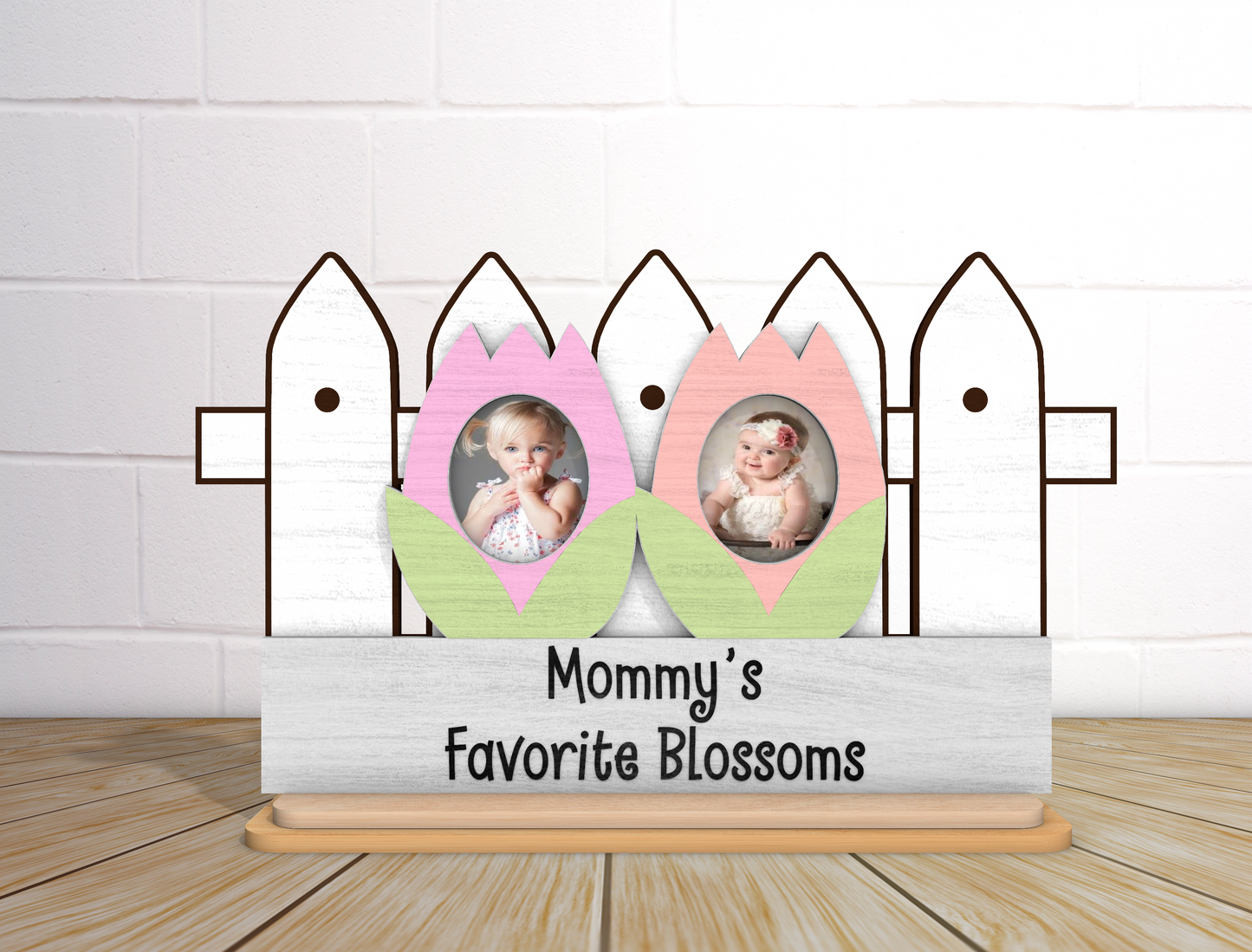 Mom Flower Photo Frame SVG Mommy's Blossoms for Glowforge and xTool