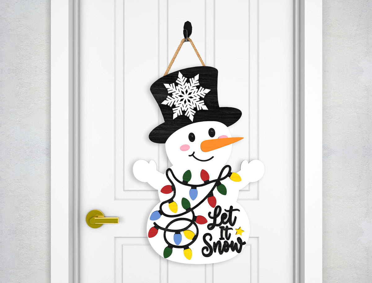 Christmas Door Hanger SVG Bundle Santa Reindeer Designs 11
