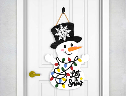 Christmas Door Hanger SVG Bundle Santa Reindeer Designs 11