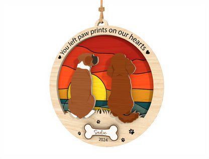 Dog Memorial Ornament SVG Bundle Multilayer Pet Laser Cut File for Glowforge, xTool, or LightBurn