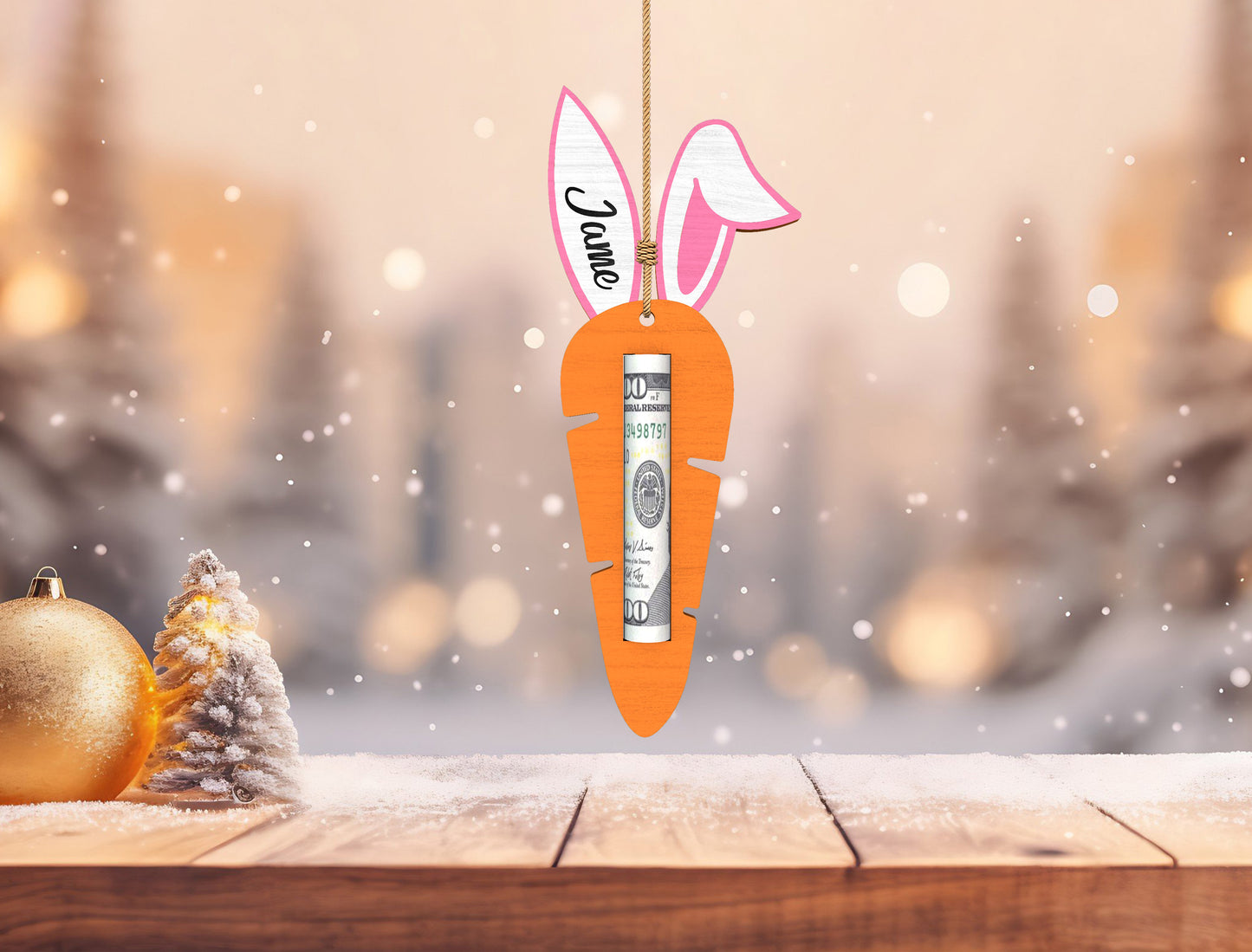 Personalized Bunny Money Holder SVG Bundle 12 Designs for LightBurn
