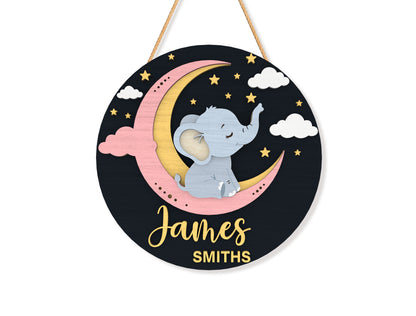 Personalized Baby Name Door Sign SVG for xTool and Glowforge