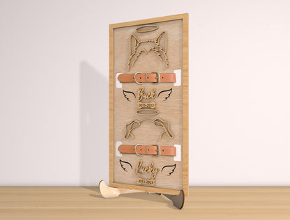 Dog Memorial Collar Holder SVG Laser Cut File for Glowforge