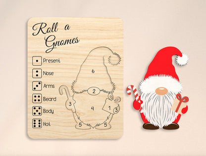 Christmas Roll-a-Game Dice Activity Laser Cut File | Ready to Cut | Glowforge, xTool, LightBurn, etc.