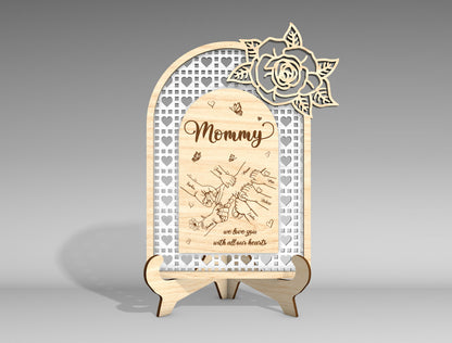Floral Arch Mom Sign SVG Bundle Mother's Day for Glowforge and xTool
