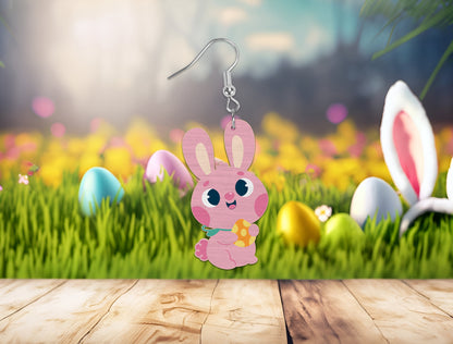 Easter Bunny Earrings SVG Rabbit Egg Jewelry for xTool and LightBurn