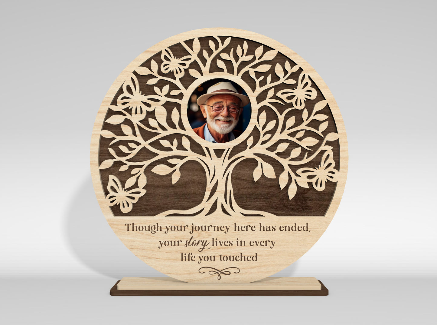 Memorial Tabletop Sign SVG Bundle Photo Frame Laser Cut File for LightBurn