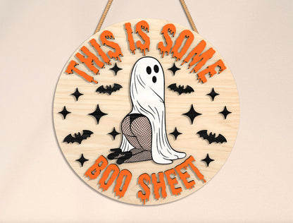 Sexy Ghost Door Sign SVG Bundle for Glowforge xTool LightBurn 6 Designs