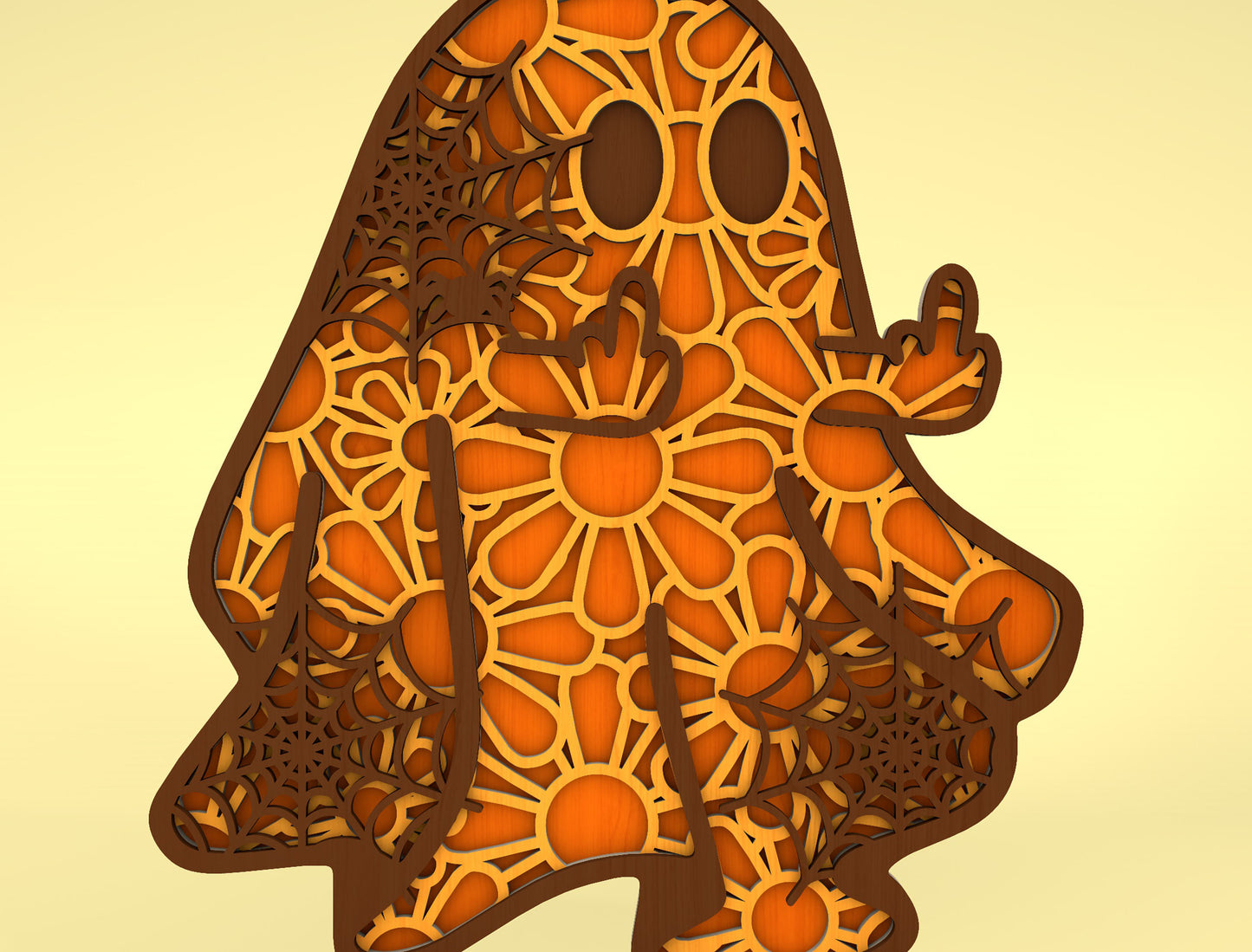 Pumpkin Ghost Multilayer SVG Bundle 3 Designs for xTool LightBurn