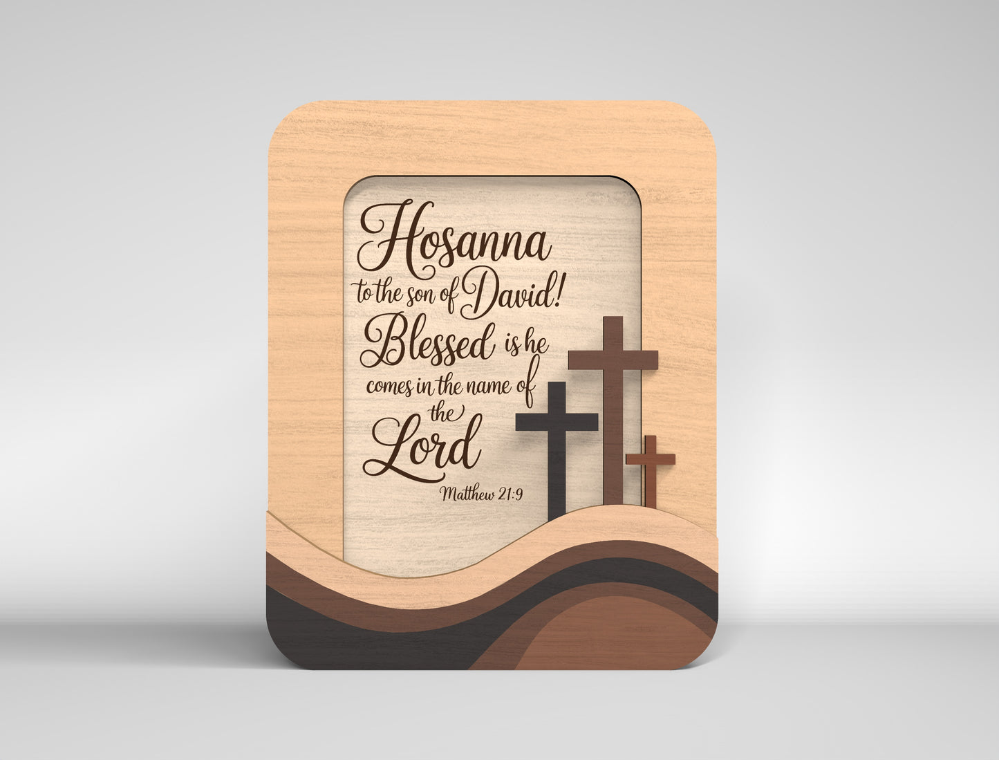 Bible Verse Cross Frames SVG 13 Layered Desk Decor for LightBurn and Glowforge