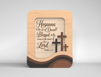 Bible Verse Cross Frames SVG 13 Layered Desk Decor for LightBurn and Glowforge