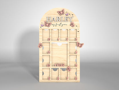 Personalized Baby Milestone Frame SVG for xTool and Glowforge