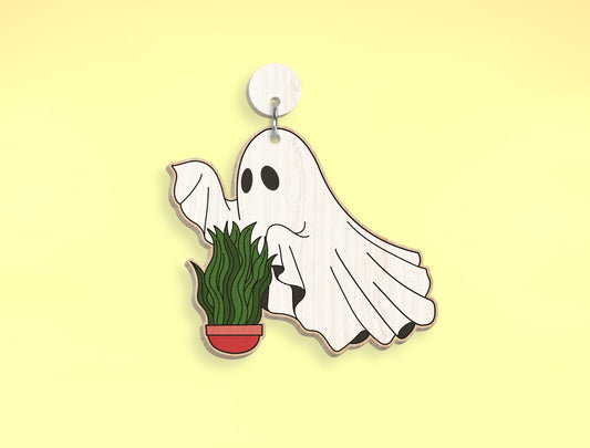 Halloween Ghost Plant Ornament SVG Bundle 9 Designs for xTool LightBurn