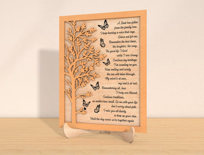 Memorial Quote Frame SVG Laser Cut File for xTool