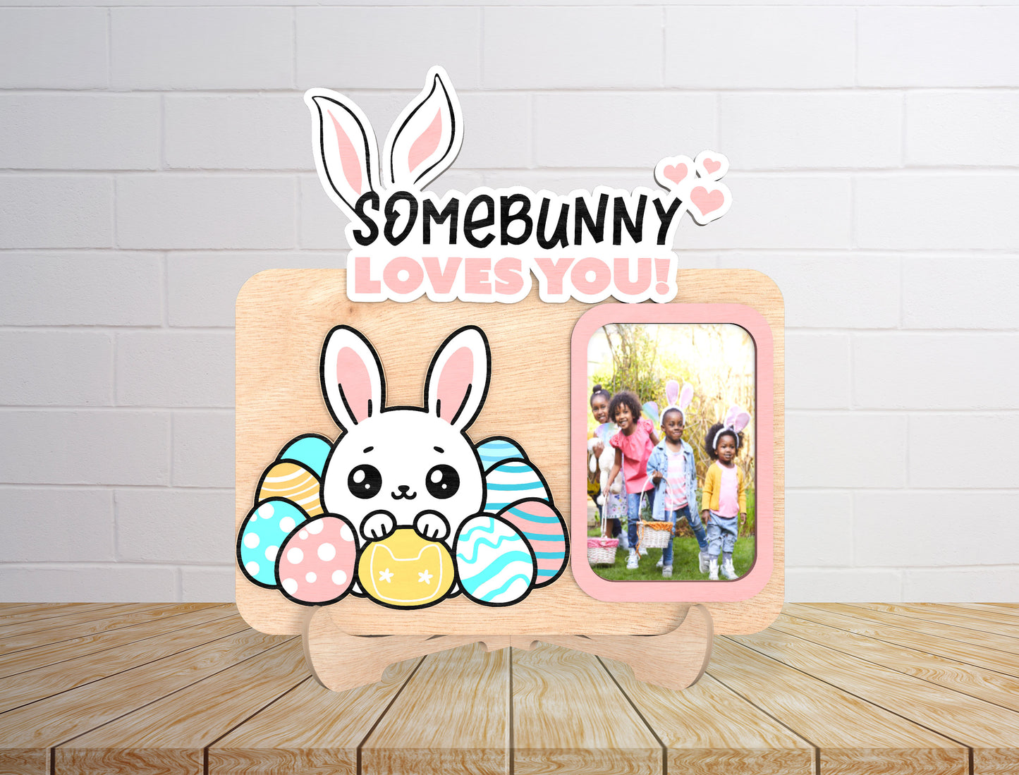 Somebunny Loves You Photo Frame SVG Bundle for LightBurn and xTool