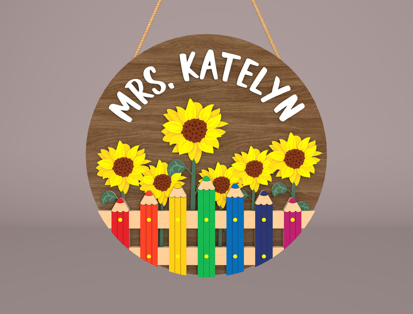 Personalized Retro Doodle Door Sign SVG for Glowforge and LightBurn