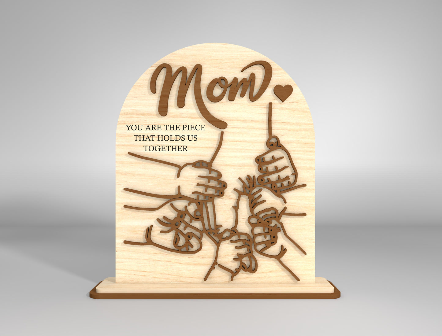 Family Hands Silhouette SVG Bundle Mom and Kids for Glowforge