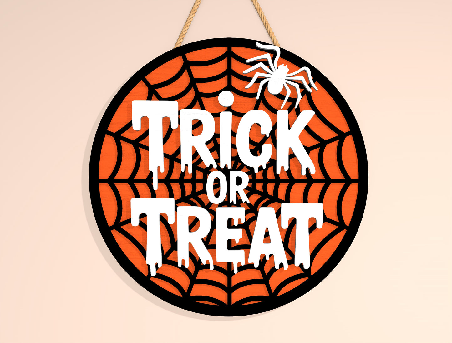 Halloween Round Door Hanger SVG Bundle for Glowforge xTool LightBurn 6 Designs