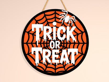 Halloween Round Door Hanger SVG Bundle for Glowforge xTool LightBurn 6 Designs