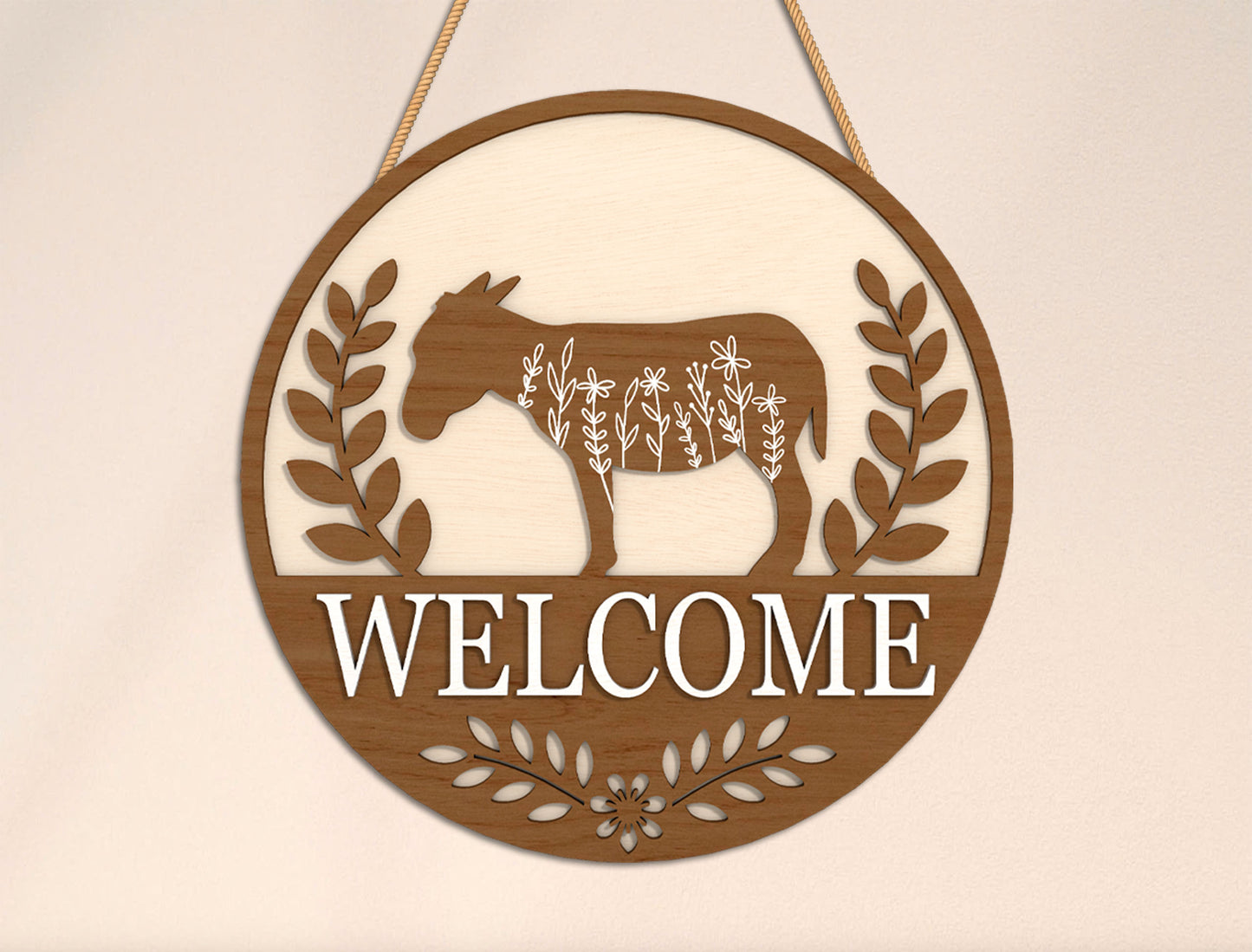 Farm Animal Welcome Sign SVG Bundle for Glowforge and LightBurn