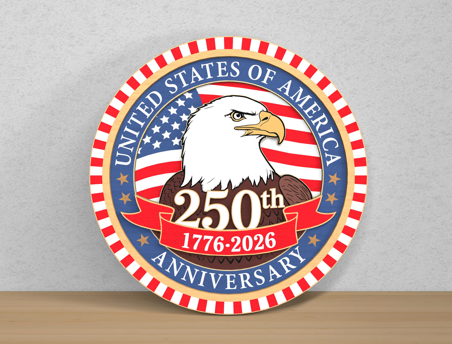 America 250 Door Hanger SVG Bundle for Glowforge and xTool