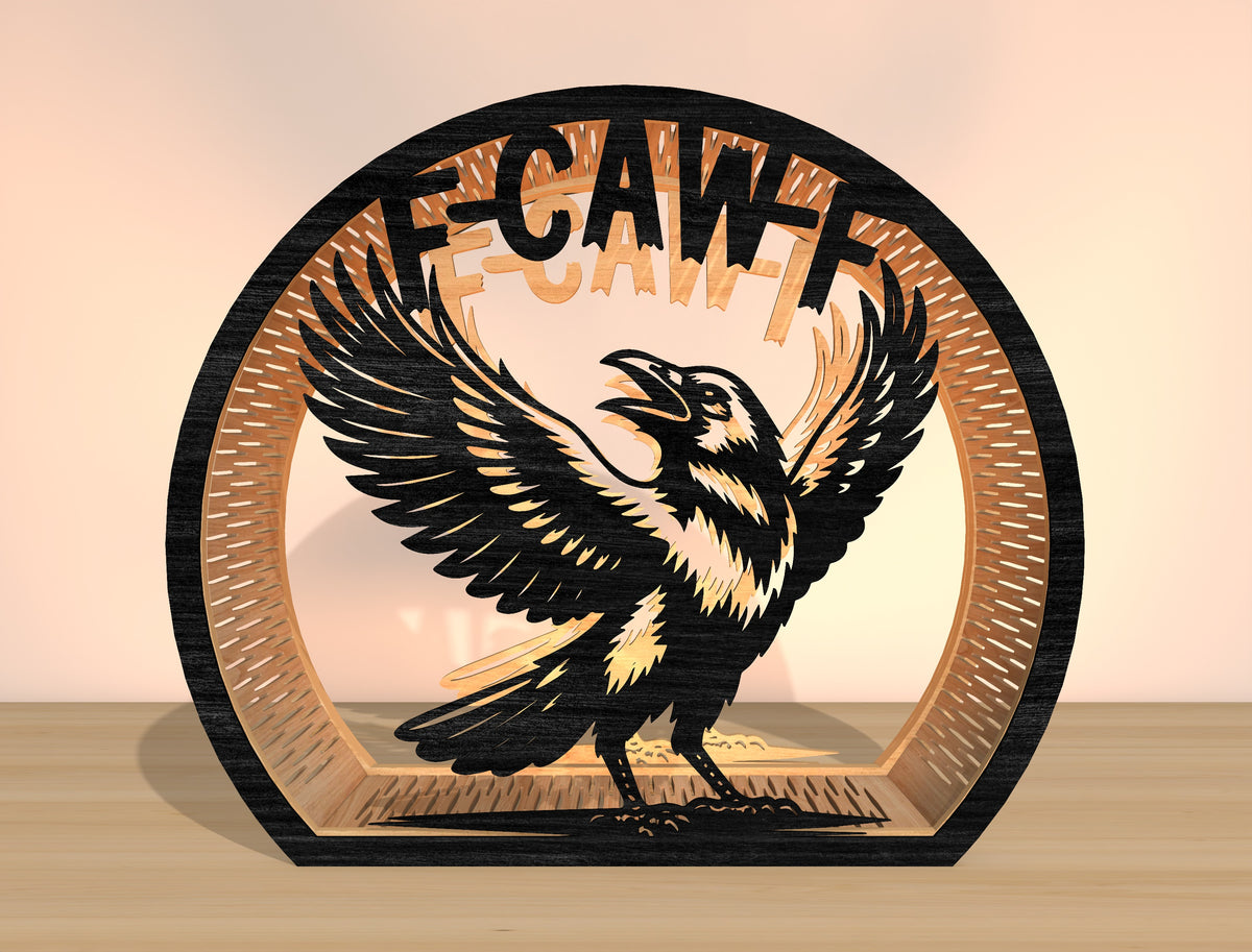F-CAW-F Funny Raven & Rooster Halloween Lantern SVG Bundle 7