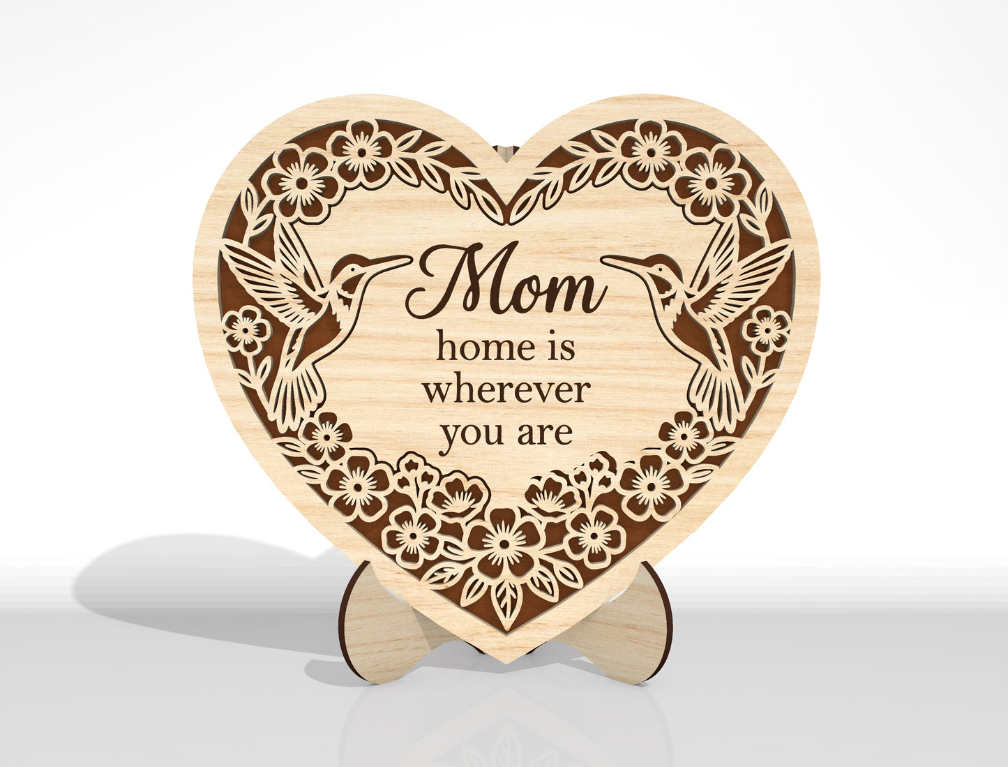 Floral Heart Engraved Sign SVG Bundle Vintage for LightBurn
