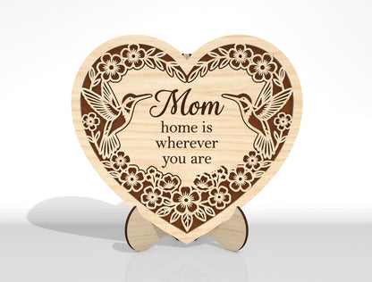 Floral Heart Engraved Sign SVG Bundle Vintage for LightBurn
