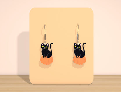 Halloween Cat & Dog Earrings SVG Bundle Laser Cut File | Cute Spooky Pet Earrings | Gothic Jewelry Style | Glowforge, xTool, LightBurn, etc.