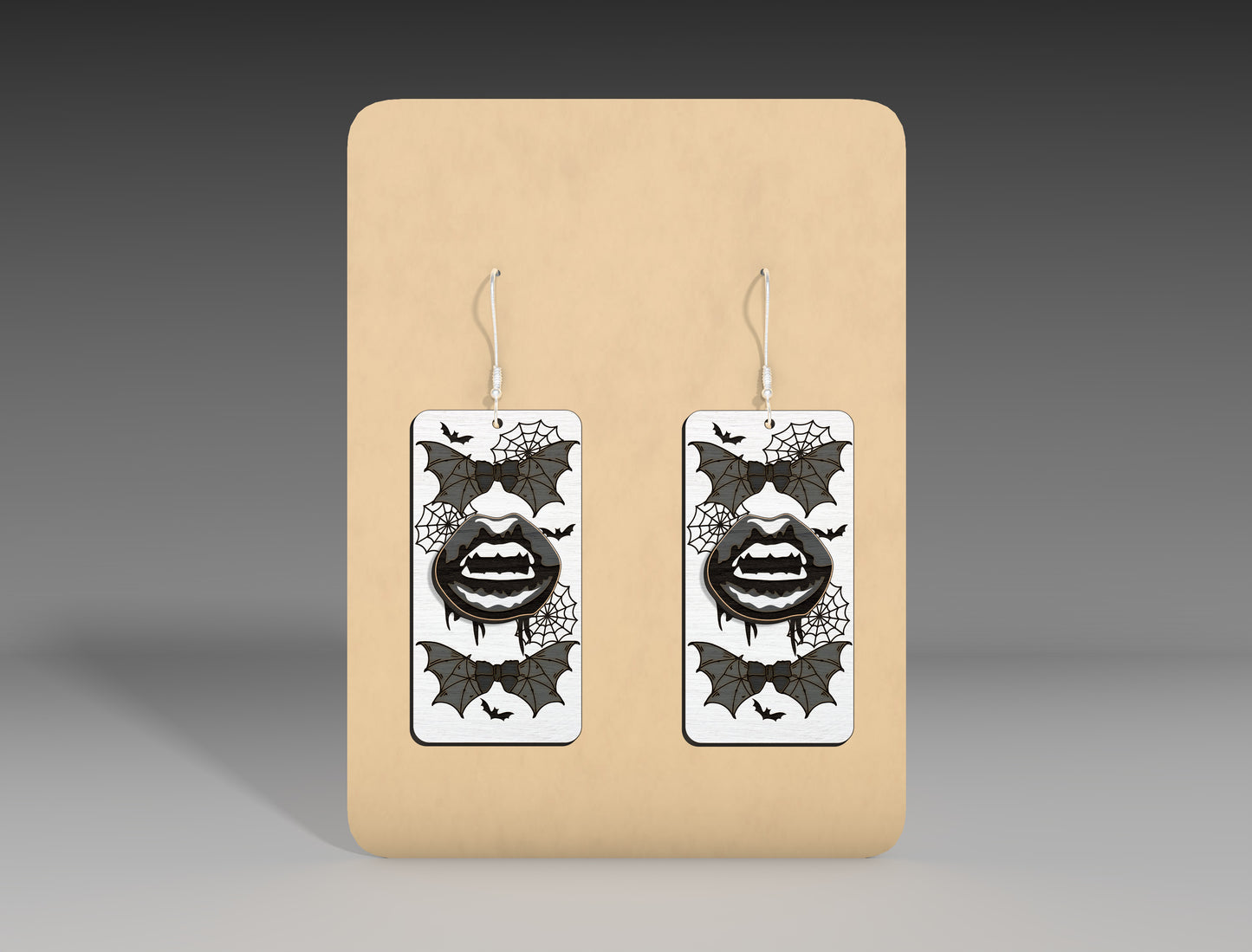 Halloween Rectangle Earrings SVG Bundle 10 Designs for Glowforge xTool