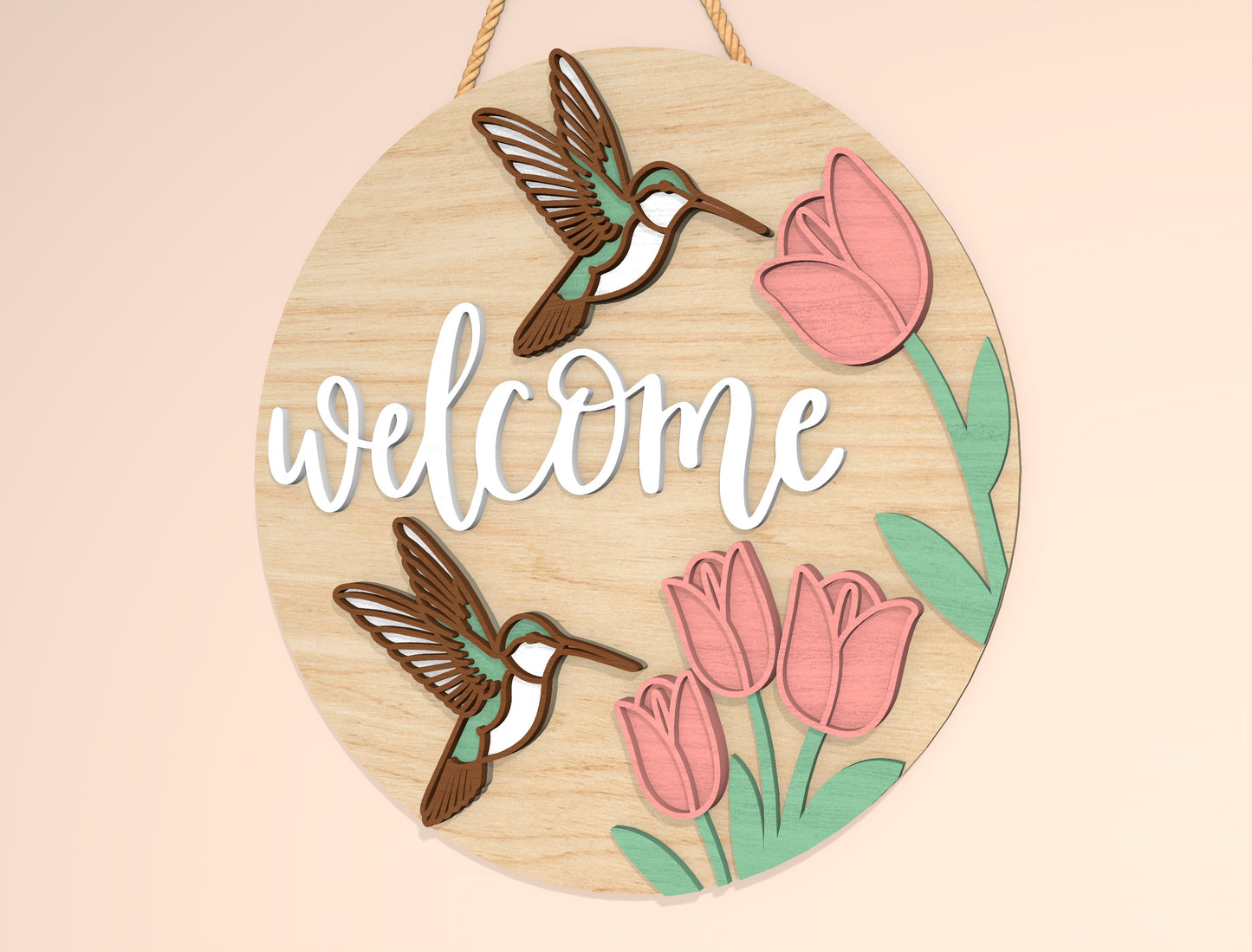 Summer Welcome Sign Bundle SVG Laser Cut File for Glowforge and LightBurn