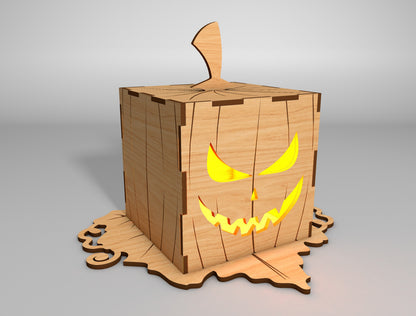 Halloween Pumpkin Lamp SVG Set for Glowforge xTool LightBurn