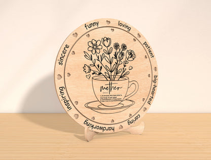 Floral Round Botanical Sign SVG Bundle for Glowforge and LightBurn